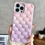 For iPhone 14 Pro Gradient Mermaid Scale Skin Feel Phone Case(Purple Pink)