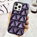 For iPhone 15 Pro Little Love Oil Spray Phone Case(Dark Purple)