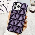 For iPhone 15 Pro Max Little Love Oil Spray Phone Case(Dark Purple)