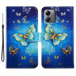 For Motorola Moto G14 Painted Pattern Horizontal Flip Leather Phone Case(Butterfly)