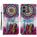 For Motorola Moto G84 Painted Pattern Horizontal Flip Leather Phone Case(Dreamcatcher)