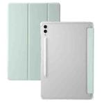 For Samsung Galaxy Tab S10 Ultra 3-Fold Clear Acrylic Leather Tablet Case(Green)