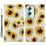 For OPPO A79 5G / A2 5G Painted Pattern Horizontal Flip Leather Phone Case(Sunflower)