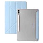 For Samsung Galaxy Tab S9 Clear Acrylic Deformation Leather Tablet Case(Ice Blue)