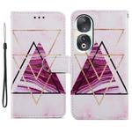 For Honor 90 Painted Pattern Horizontal Flip Leather Phone Case(Marble)
