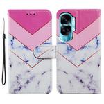 For Honor 90 Lite Painted Pattern Horizontal Flip Leather Phone Case(Smoke Marble)