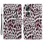 For Honor 90 Pro Painted Pattern Horizontal Flip Leather Phone Case(Leopard)