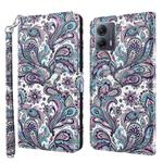 For Motorola Moto G14 3D Painting Pattern Flip Leather Phone Case(Swirl Pattern)