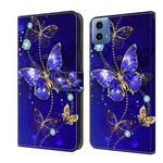 For Motorola Moto G24 Crystal 3D Shockproof Protective Leather Phone Case(Diamond Butterfly)