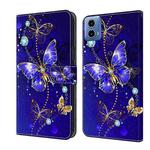 For Motorola Moto G24 Power Crystal 3D Shockproof Protective Leather Phone Case(Diamond Butterfly)