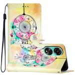 For OPPO A58 4G Colored Drawing Leather Phone Case(Dream Catcher)