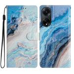 For OPPO A98 Colored Drawing Leather Phone Case(Blue Marble)