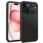 For iPhone 15 Laminated Large Window TPU Phone Case(Black)