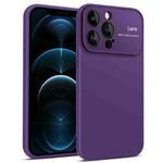 For iPhone 12 Pro Max Laminated Large Window TPU Phone Case(Purple)