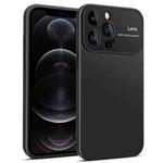 For iPhone 12 Pro Laminated Large Window TPU Phone Case(Black)