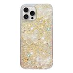 For iPhone 13 Pro Starry Sequin Crystal Butterflies Epoxy TPU Phone Case(Yellow)