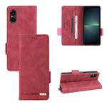 For Sony Xperia 5 V 2023 Magnetic Clasp Leather Phone Case(Red)