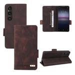 For Sony Xperia 1 VI 2024 Magnetic Clasp Leather Phone Case(Brown)