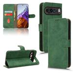 For Google Pixel 9 Pro Skin Feel Magnetic Flip Leather Phone Case(Green)