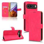 For Google Pixel 9 Pro Skin Feel Magnetic Flip Leather Phone Case(Rose Red)