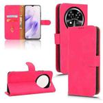 For Oukitel C37 Skin Feel Magnetic Flip Leather Phone Case(Rose Red)
