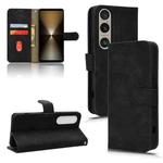 For Sony Xperia 1 VI 2024 Skin Feel Magnetic Flip Leather Phone Case(Black)