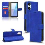 For Sony Xperia 10 VI 2024 Skin Feel Magnetic Flip Leather Phone Case(Blue)