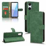For Sony Xperia 10 VI 2024 Skin Feel Magnetic Flip Leather Phone Case(Green)