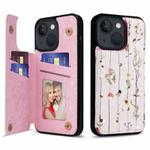 For iPhone 13 Printed Double Buckle RFID Anti-theft Phone Case(Dried Flower World)