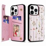 For iPhone 14 Pro Printed Double Buckle RFID Anti-theft Phone Case(Dried Flower World)