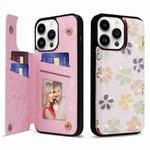 For iPhone 14 Pro Printed Double Buckle RFID Anti-theft Phone Case(Blossoming Flowers)