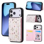 For iPhone 17 Pro Max Printed Double Buckle RFID Anti-theft Phone Case(Dried Flower World)