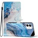 For Samsung Galaxy A05 Colored Drawing Leather Phone Case(Blue Marble)