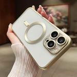 For iPhone 16 Pro MagSafe Magnetic Frosted TPU Phone Case(Gold)