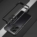 For Xiaomi Redmi Note 13 Pro+ Aurora Series Lens Protector + Metal Frame Phone Case(Black Silver)