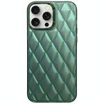 For iPhone 15 Pro Max 3D Rhombus Electroplating TPU Hybrid PC Phone Case(Green)