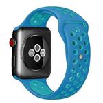For Apple Watch Series 7 41mm / 6 & SE & 5 & 4 40mm / 3 & 2 & 1 38mm Sport Silicone Watch Band Standard Edition(Blue)