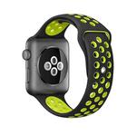 For Apple Watch Ultra 49mm / Series 8&7 45mm / SE 2&6&SE&5&4 44mm / 3&2&1 42mm Sport Silicone Watch Band Standard Edition(Black Yellow)