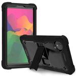 For Xiaomi Redmi Pad SE 8.7 Shockproof Silicone Hybrid PC Tablet Case with Holder(Black)