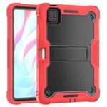 For Xiaomi Pad 7 / 7 Pro Shockproof Silicone Hybrid PC Tablet Case with Holder(Black + Red)