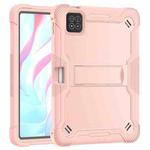 For Xiaomi Pad 7 / 7 Pro Shockproof Silicone Hybrid PC Tablet Case with Holder(Rose Gold)