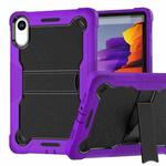For Xiaomi Redmi Pad 2 Shockproof Silicone Hybrid PC Tablet Case with Holder(Black + Purple)