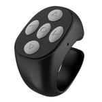 JX-05 5-button Bluetooth Remote Control Cellphone Smart Ring Remote Control(Black)
