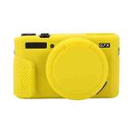 For Canon PowerShot G7 X Mark II / G7X2 Soft Silicone Protective Case with Lens Cover(Yellow)