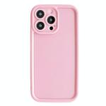 For iPhone 14 Pro Fine Hole Shockproof Frame Frosted TPU Phone Case(Pink)