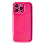 For iPhone 14 Pro Max Fine Hole Shockproof Frame Frosted TPU Phone Case(Rose Red)