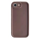 For iPhone SE 2022 / 2020 / 8 / 7 Fine Hole Shockproof Frame Frosted TPU Phone Case(Brown)