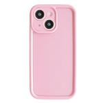 For iPhone 13 Fine Hole Shockproof Frame Frosted TPU Phone Case(Pink)