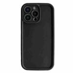 For iPhone 12 Pro Fine Hole Shockproof Frame Frosted TPU Phone Case(Black)