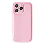 For iPhone 11 Pro Max Fine Hole Shockproof Frame Frosted TPU Phone Case(Pink)